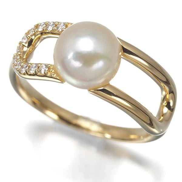 TASAKI RING AKOYA PEARL DIAMOND FINE LINKS (1 of 3)