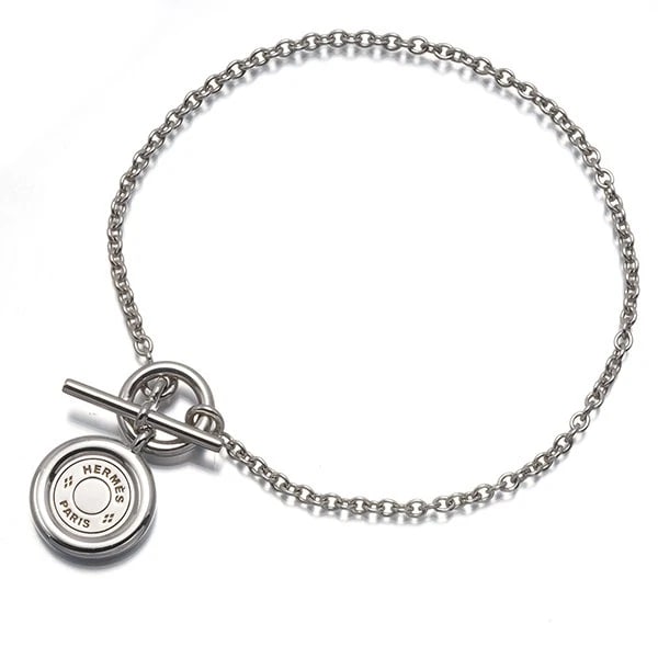 HERMES BRACELET CLOU DE SELLE CHAIN 18K 750 WHITE GOLD: HERMES Bracelet Clou de Selle Chain 18K 750 White Gold Brand: HERMES Type: Bracelet Material: 18K / 750 / White Gold Color: White Gold Size: [Size] Inner circumference: 16cm Design Size: