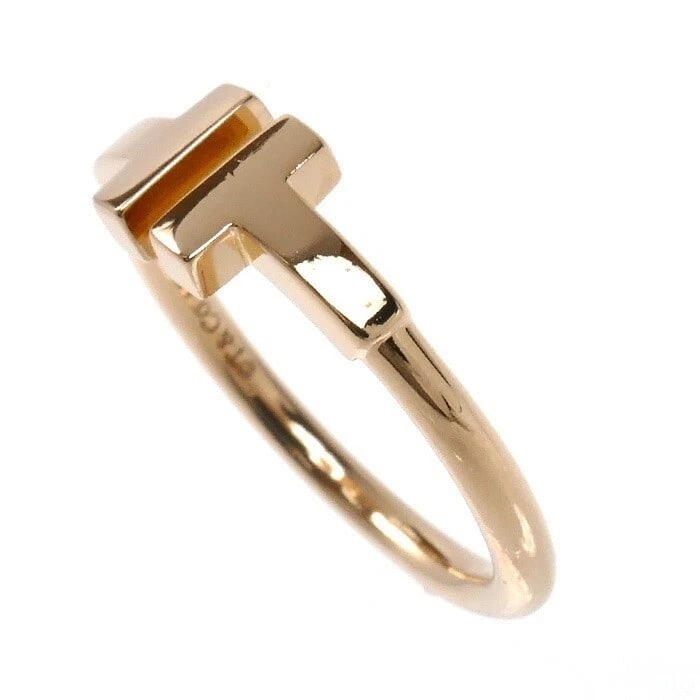 TIFFANY T WIRE RING K18 ROSE GOLD (1 of 4)
