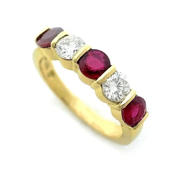 TIFFANY & CO. RUBY DIAMOND BAND RING (1 of 2)