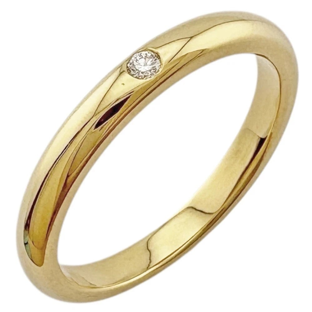TIFFANY & CO. STACKING BAND RING 18K YELLOW GOLD DIAMOND: Tiffany & Co. Stacking Band Ring 18K Yellow Gold Diamond Brand: Tiffany & Co. Type: Ring Material: 18K Yellow Gold (AU750) / Diamond Main Stone/Creation Natural Color: Gold Size: 6.25-6.5 US Acce