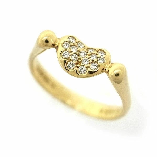 TIFFANY & CO. ELSA PERETTI BEAN RING PAVE DIAMOND K18YG: Tiffany & Co. Elsa Peretti Bean Ring Pave Diamond K18YG Brand: Tiffany & Co. Type: Ring Material: Yellow Gold Color: Yellow Gold Size: US: 5.5–5.75 Accessories: None Accessories Notice: Wh