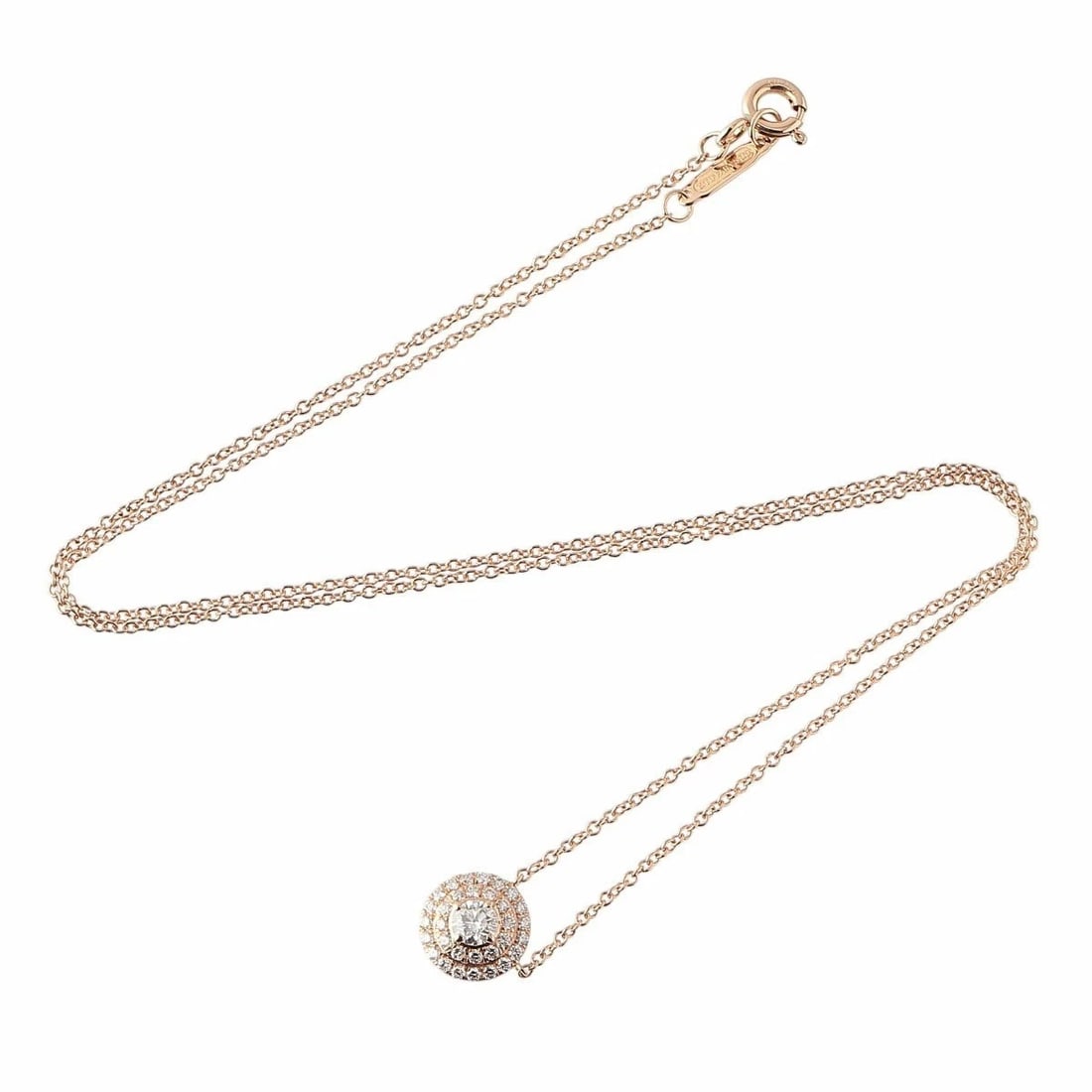 TIFFANY & CO. SOLESTE DIAMOND NECKLACE 18K ROSE GOLD (1 of 6)