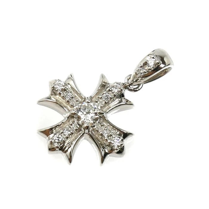 YUKIZAKI REGALIA CROSS PENDANT TOP PT900 DIAMOND: Yukizaki Regalia Cross Pendant Top Pt900 Diamond Brand: Yukizaki Type: Pendant Material: Pt900 Platinum Main Stone/Creation Natural Color: Silver Size: Pendant Size: Approx. 0.53 x 0.80 in (13.4mm x 2