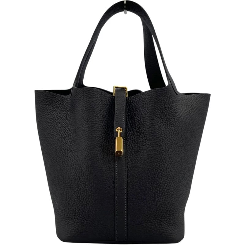 HERMES PICO TAN LOCK MM HANDBAG (1 of 6)