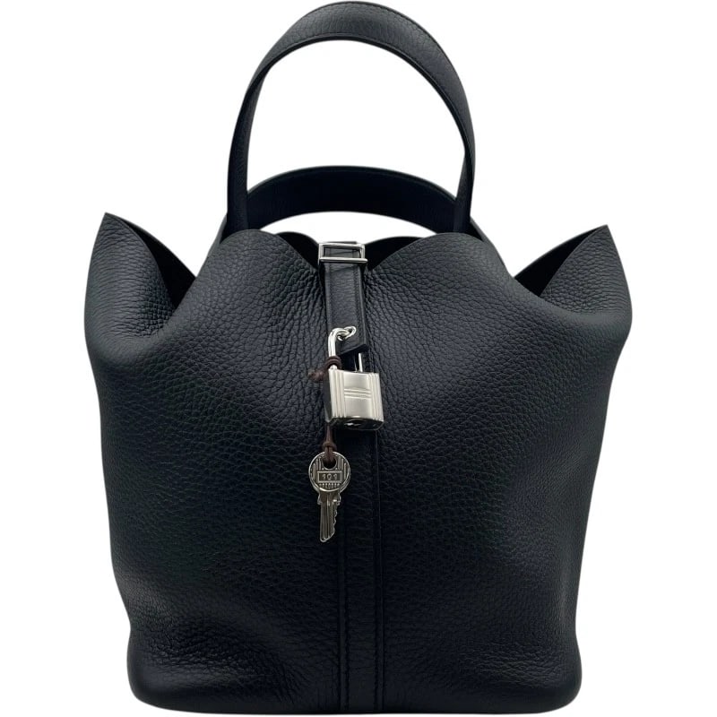 HERMES PICO TAN LOCK MM HANDBAG (1 of 6)