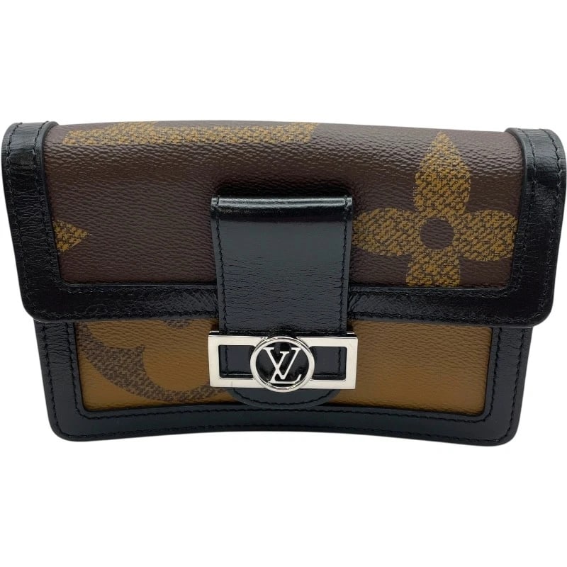 LOUIS VUITTON BUMBAG DAUPHINE BODY BAG: LOUIS VUITTON Bumbag Dauphine body bag Brand: LOUIS VUITTON Type: body bag Material: monogram giant reverse Color: Noir x Brown Size: W7.5 x H4.9x D2.0inch Accessories: None Accessories