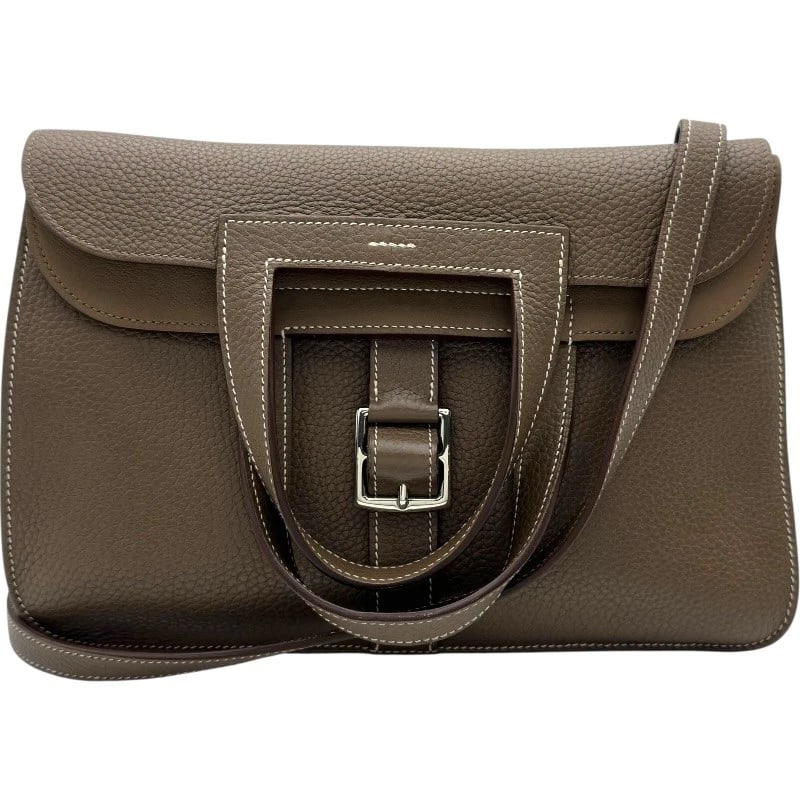 HERMES ARZAN 31 SHOULDER BAG: HERMES Arzan 31 Shoulder Bag Brand: HERMES Type: Shoulder Bag Material: Taurillon Clemence Color: Etop SilverHardware Size: W12.2 x H7.9x D3.5inch Accessories: None Accessories Notice: When