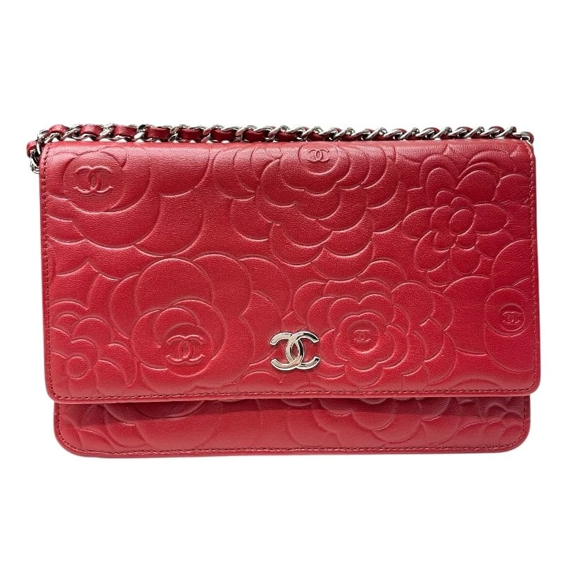CHANEL CAMELLIA CHAIN WALLET PURSE (1 of 7)