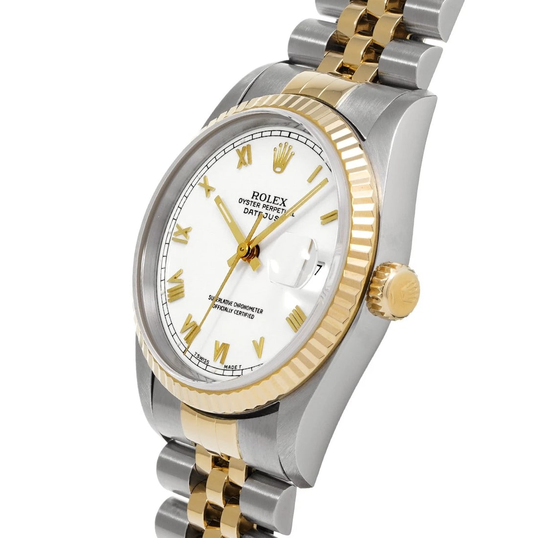ROLEX DATEJUST WHITE WATCH - 2