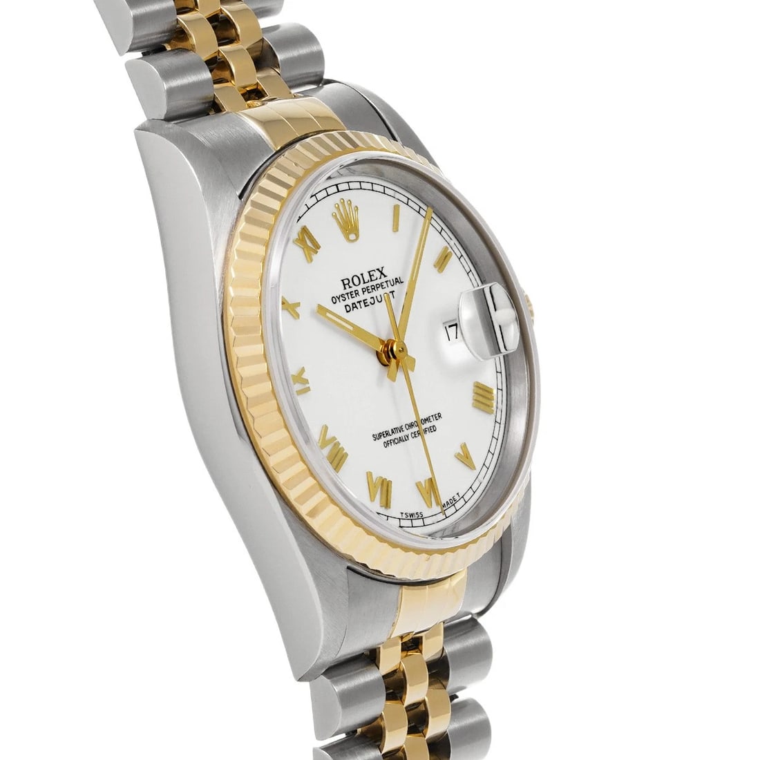 ROLEX DATEJUST WHITE WATCH - 3