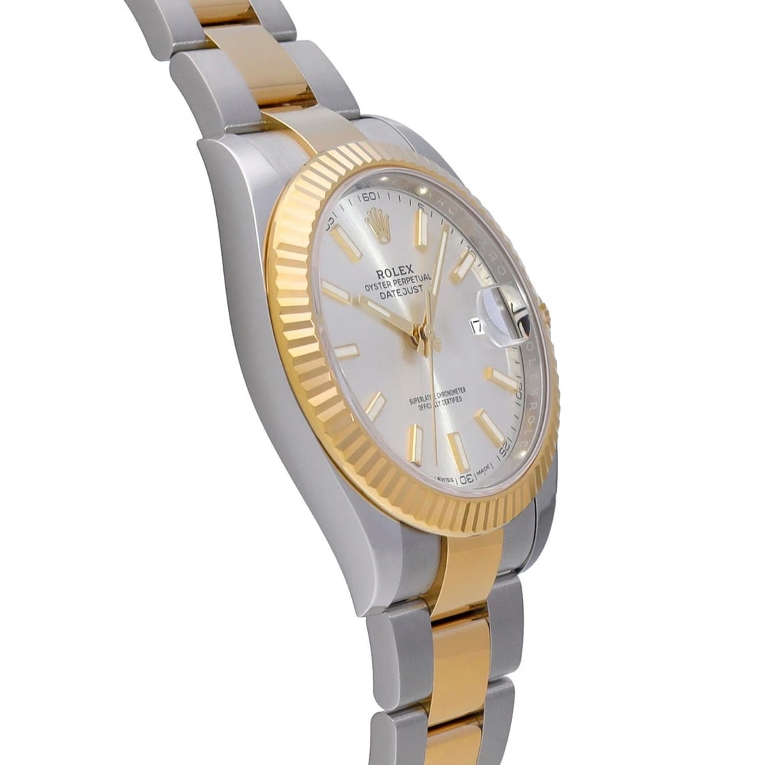 ROLEX DATEJUST SILVER WATCH - 3