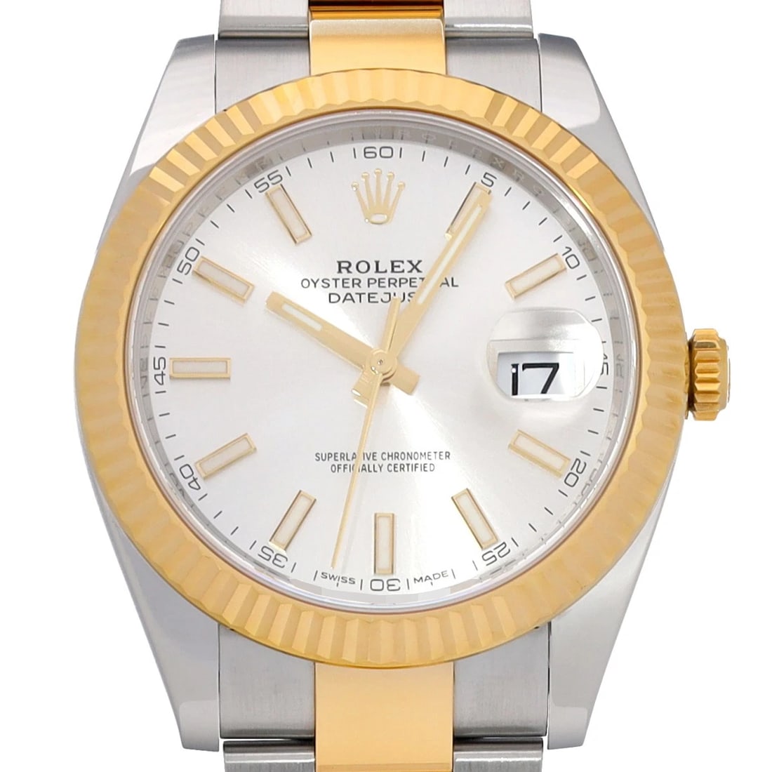 ROLEX DATEJUST SILVER WATCH - 4