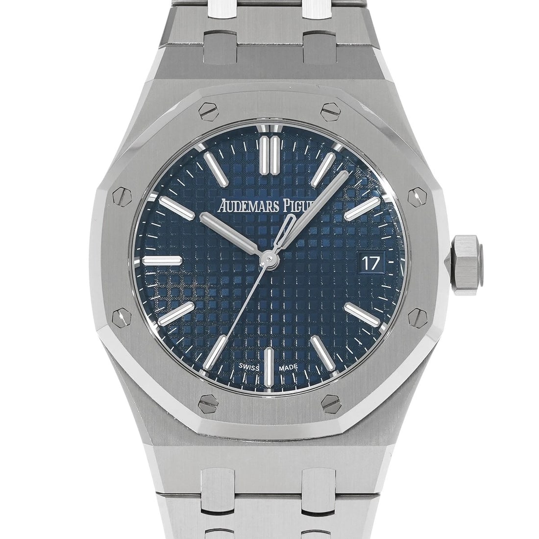 AUDEMARS PIGUET ROYAL OAK BLUE WATCH: AUDEMARS PIGUET Royal Oak blue WATCH Brand: AUDEMARS PIGUET Type: Wristwatch Material: Band Material Stainless steel, Case Material Stainless steel Color: Dial Color blue Size: ??Case? H/about 37m