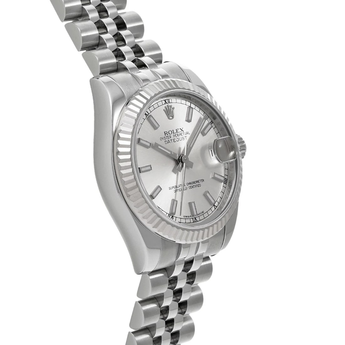 ROLEX DATEJUST SILVER WATCH - 3
