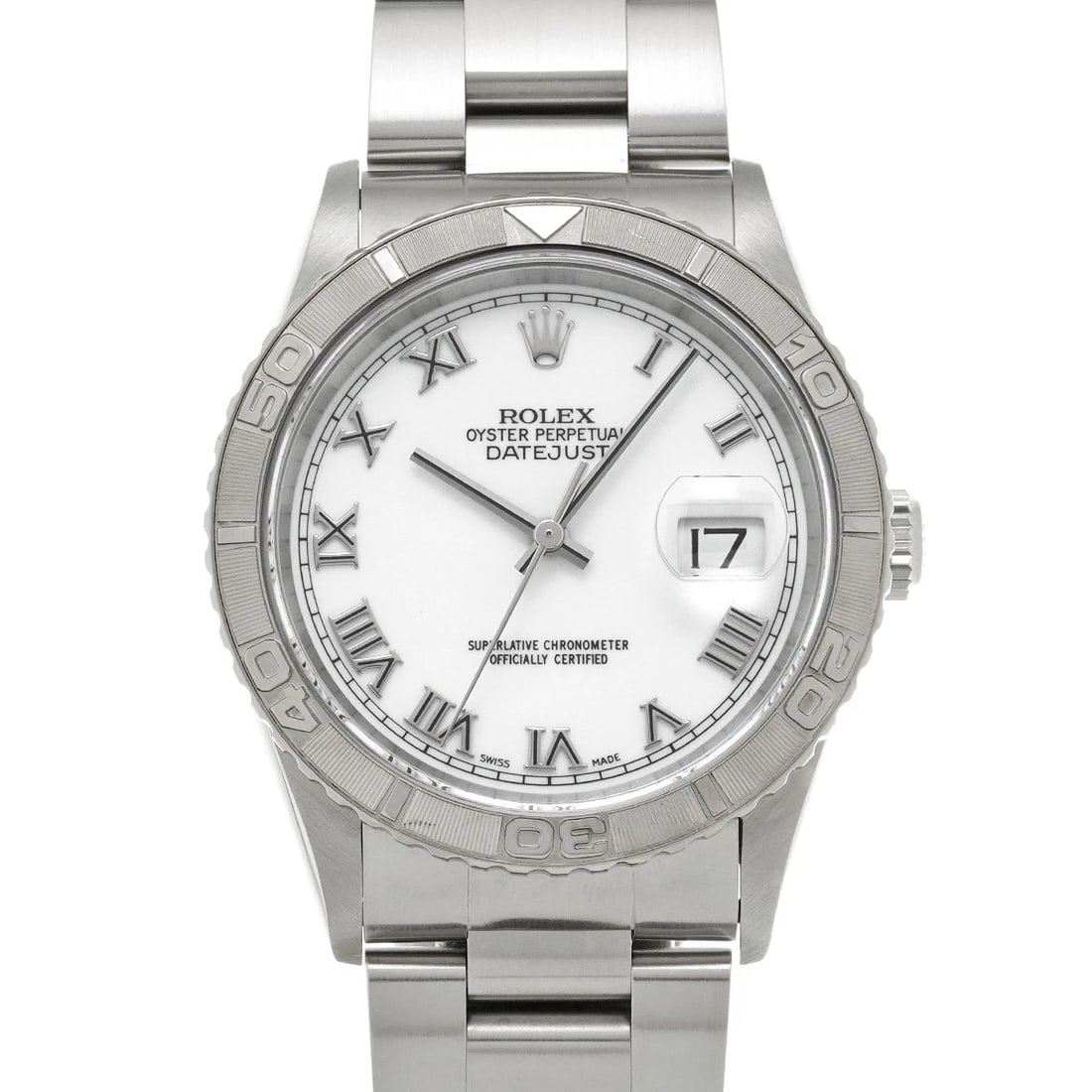 ROLEX DATEJUST THUNDERBIRD WHITE WATCH: ROLEX Datejust Thunderbird white WATCH Brand: ROLEX Type: Wristwatch Material: Band Material Stainless steel, Case Material Stainless steel Color: Dial Color white Size: ??Case? H/about 36mm