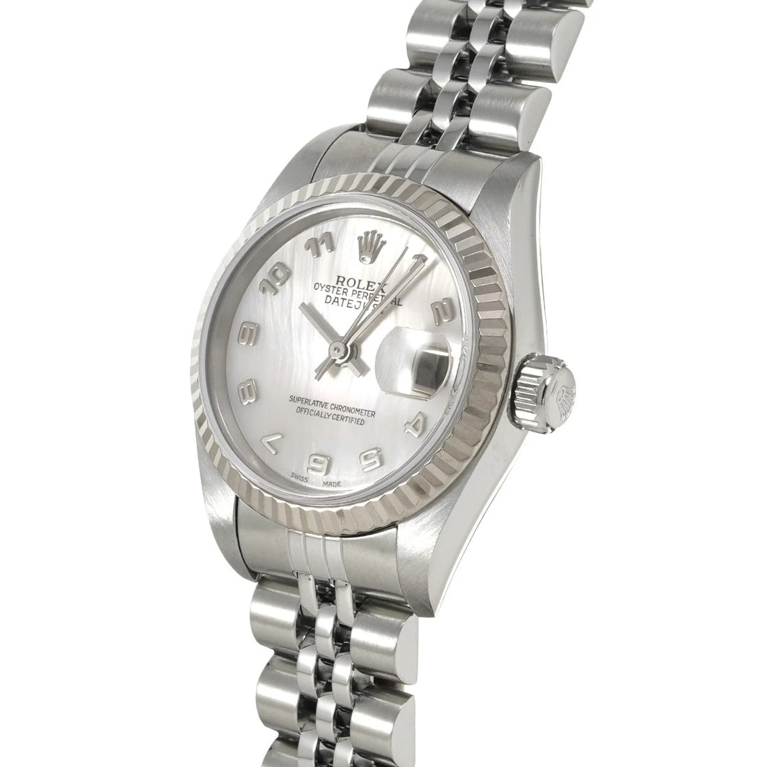 ROLEX DATEJUST WHITE SHELL WATCH - 2