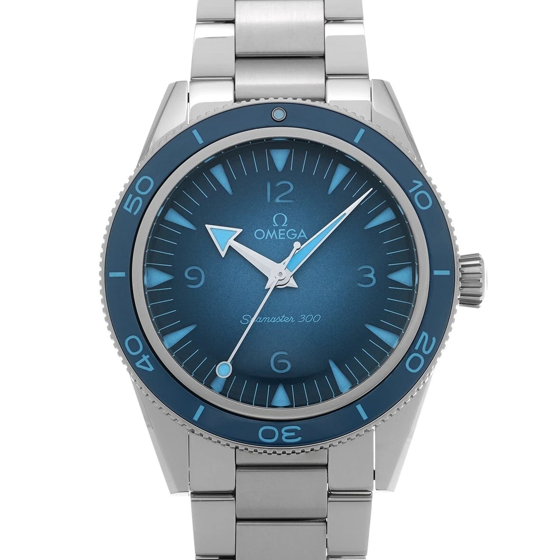 OMEGA SEAMASTER CO AXIAL CHRONOMETER BLUE WATCH (1 of 4)