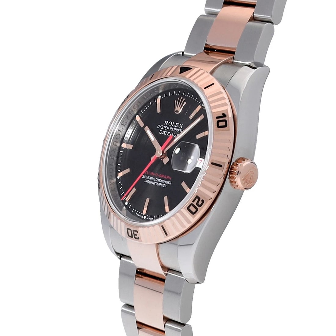 ROLEX DATEJUST BLACK WATCH - 2