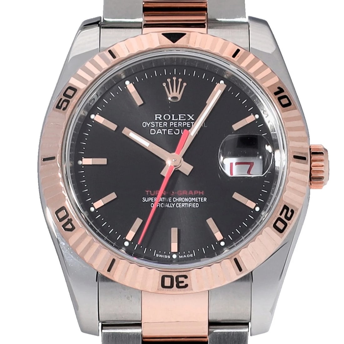 ROLEX DATEJUST BLACK WATCH - 4