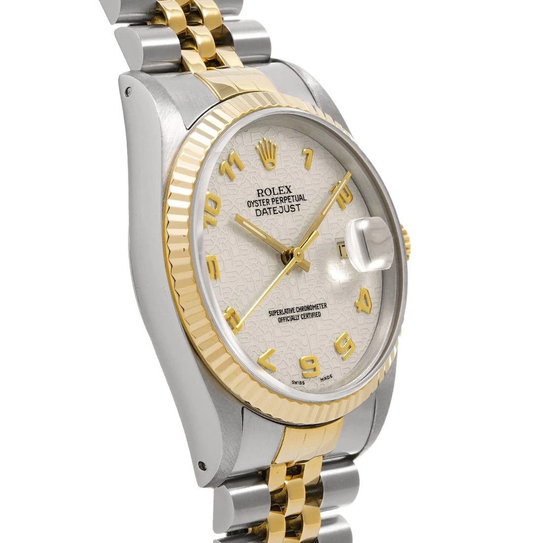 ROLEX DATEJUST IVORY COMPUTER WATCH - 3