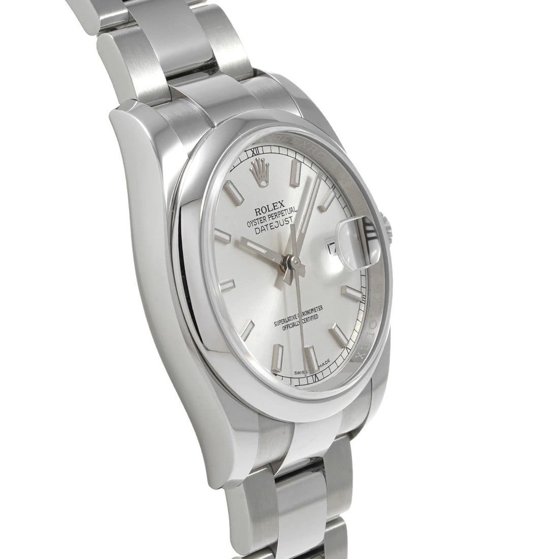 ROLEX DATEJUST SILVER WATCH - 3