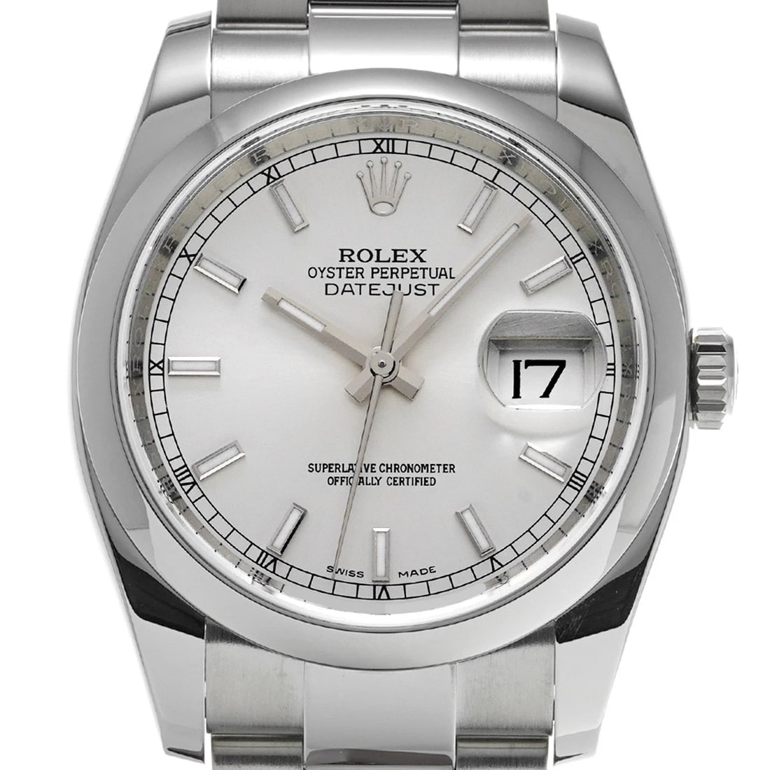 ROLEX DATEJUST SILVER WATCH - 4