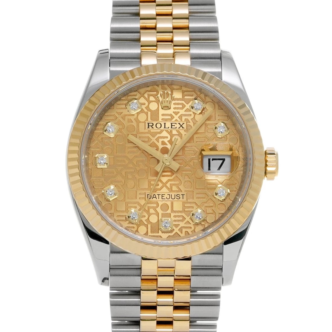 ROLEX DATEJUST CHAMPAGNE COMPUTER DIAMOND WATCH: ROLEX Datejust Champagne computer diamond WATCH Brand: ROLEX Type: Wristwatch Material: Band Material Stainless steel/Yellow Gold, Case Material Stainless steel Color: Dial Color Champagne