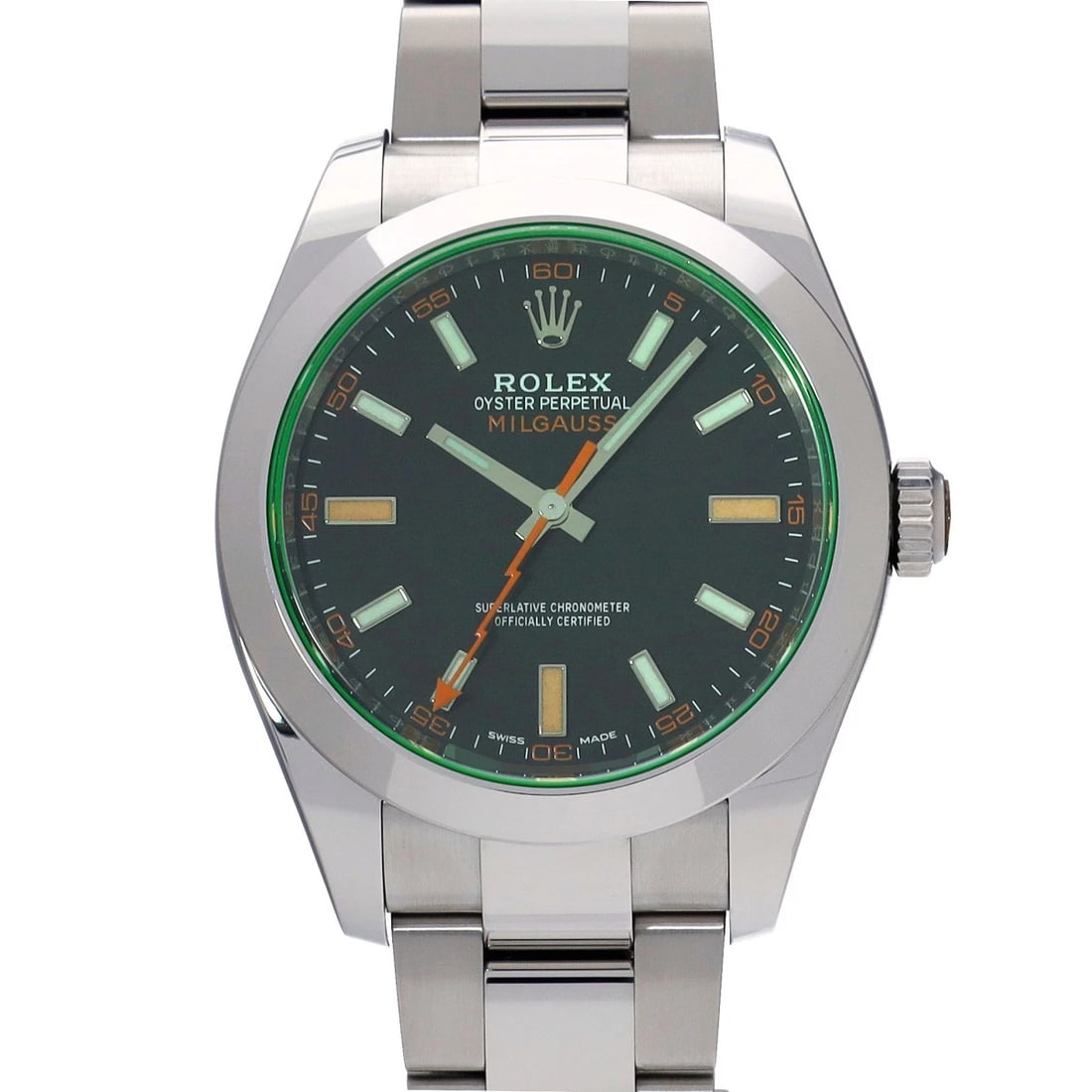 ROLEX MILGAUSS INTENSE BLACK WATCH: ROLEX Milgauss Intense black WATCH Brand: ROLEX Type: Wristwatch Material: Band Material Stainless steel, Case Material Stainless steel Color: Dial Color Intense black Size: ??Case? H/about 40mm W/abo