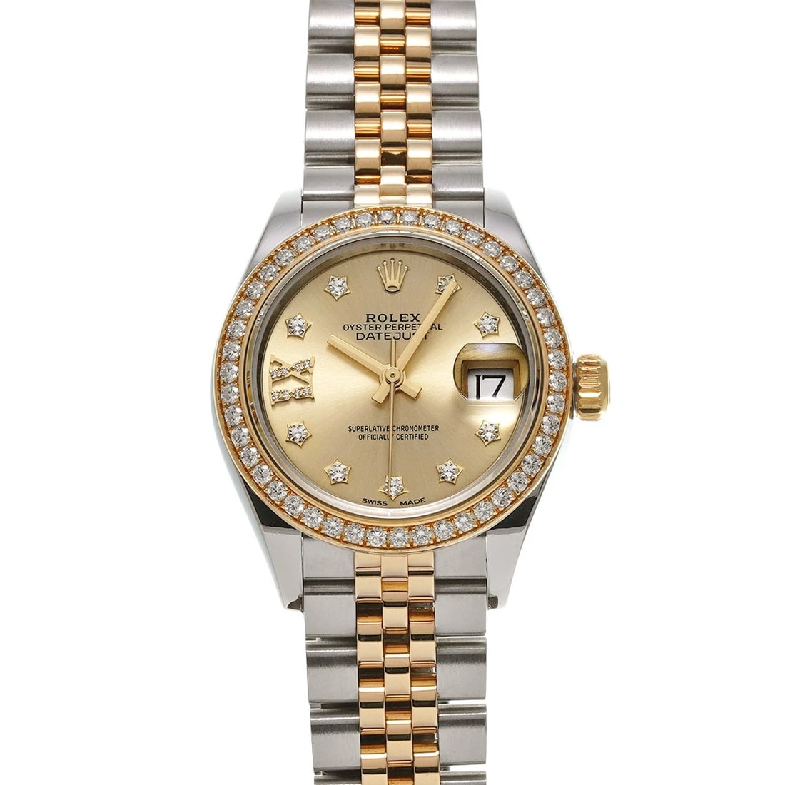 ROLEX DATEJUST CHAMPAGNE DIAMOND WATCH (1 of 4)