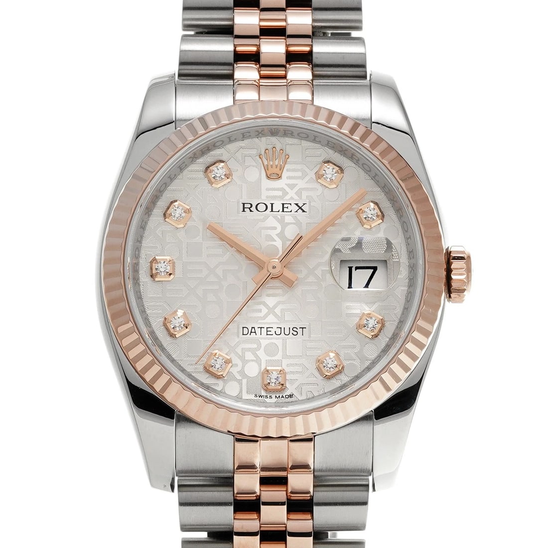 ROLEX DATEJUST SILVER COMPUTER DIAMOND WATCH: ROLEX Datejust Silver computer diamond WATCH Brand: ROLEX Type: Wristwatch Material: Band Material Stainless steel/Everrose gold, Case Material Stainless steel Color: Dial Color Silver computer/dia