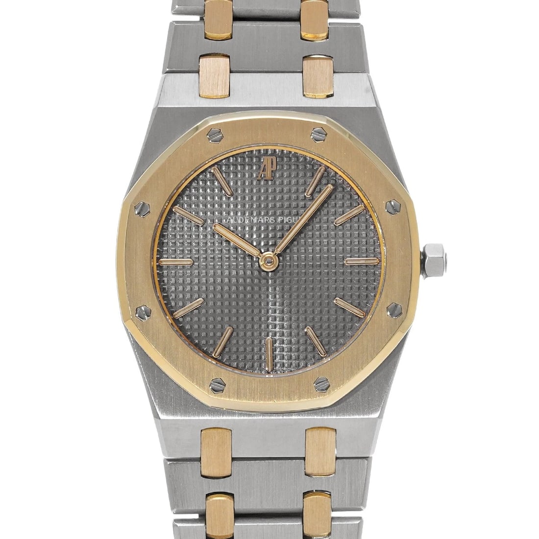 AUDEMARS PIGUET ROYAL OAK GRAY WATCH: AUDEMARS PIGUET Royal Oak gray WATCH Brand: AUDEMARS PIGUET Type: Wristwatch Material: Band Material Stainless steel/Yellow Gold, Case Material Stainless steel Color: Dial Color gray Size: ??Case?