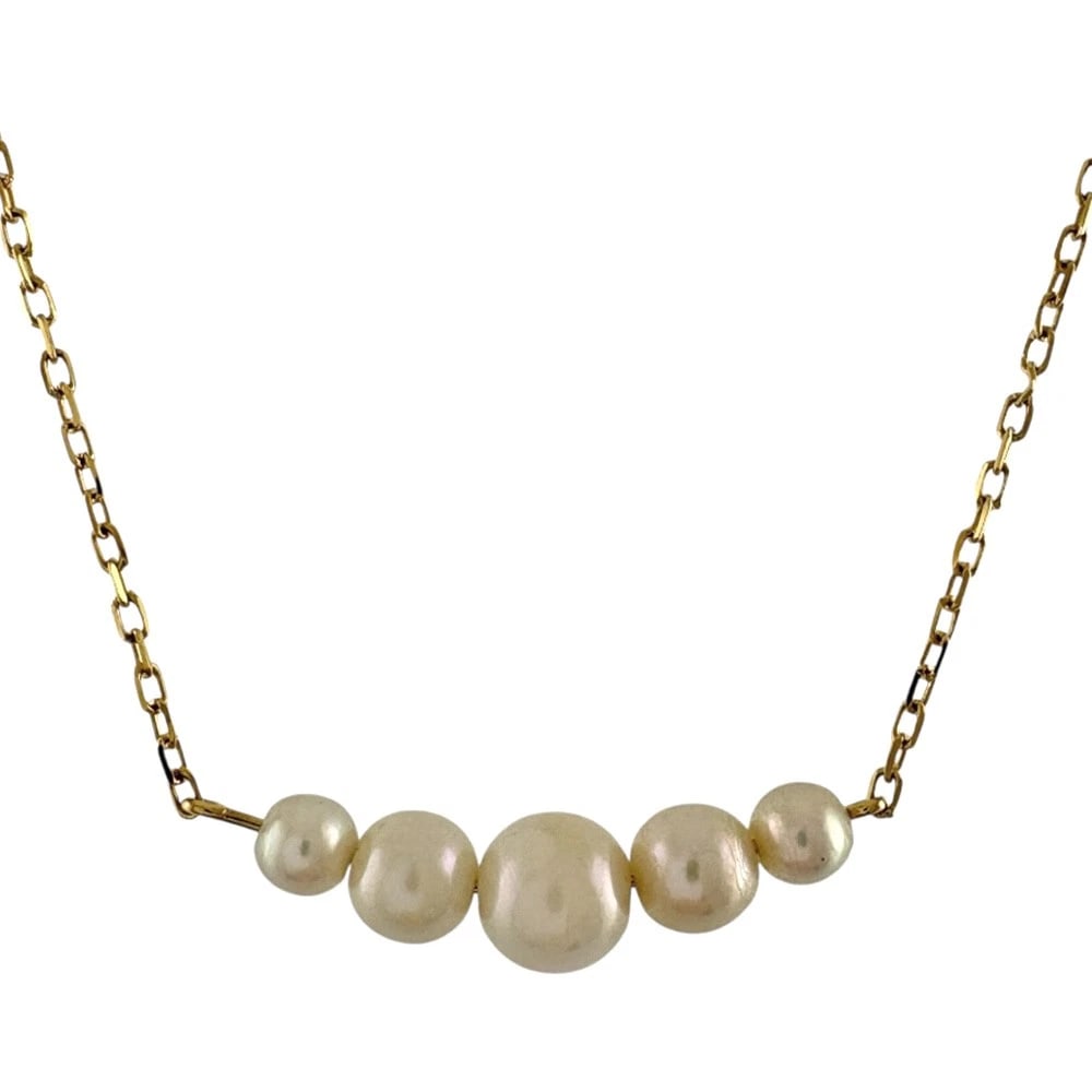 MIKIMOTO NECKLACE K18 YELLOW GOLD PEARL: MIKIMOTO Necklace K18 yellow gold Pearl Brand: MIKIMOTO Type: Necklace Material: K18 yellow gold Main Stone/Creation Pearl Color: gold Size: Size(CM) Total Length:38cm Chain width:1.0mm Top:W25.0mm x 