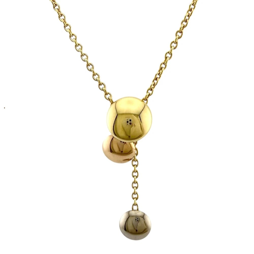 CARTIER NECKLACE K18 YELLOW GOLD K18 PINK GOLD: CARTIER Necklace K18 yellow gold K18 Pink Gold Brand: CARTIER Type: Necklace Material: K18 yellow gold Color: Pink gold Size: Size(CM) Total Length:41cm Chain width:1.5mm Top:W12.5mm x H40.0mm Acc