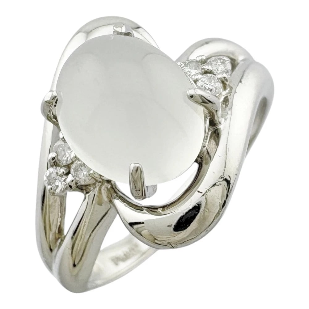 RING PT900PLATINUM MOONSTONE (1 of 3)
