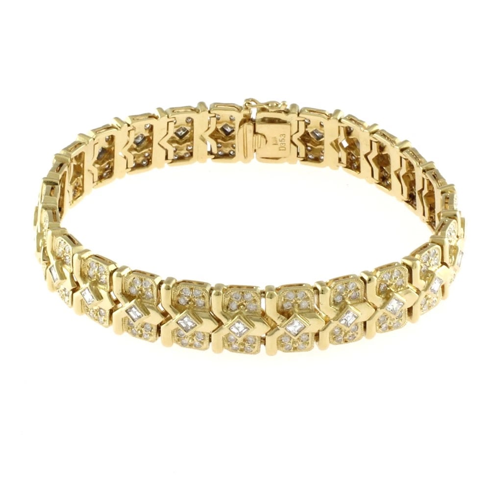 BRACELET K18 YELLOW GOLD DIAMOND (1 of 4)