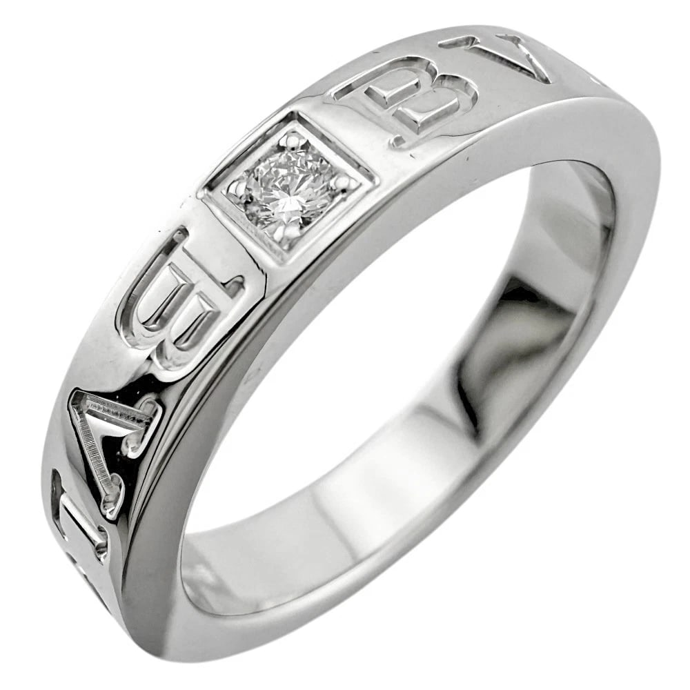 BVLGARI RING K18 WHITE GOLD DIAMOND: BVLGARI Ring K18 white gold diamond Brand: BVLGARI Type: Ring Material: K18 white gold Color: Silver Size: US 6 Accessories: None Accessories Notice: When purchasing pre-owned goods, pleas