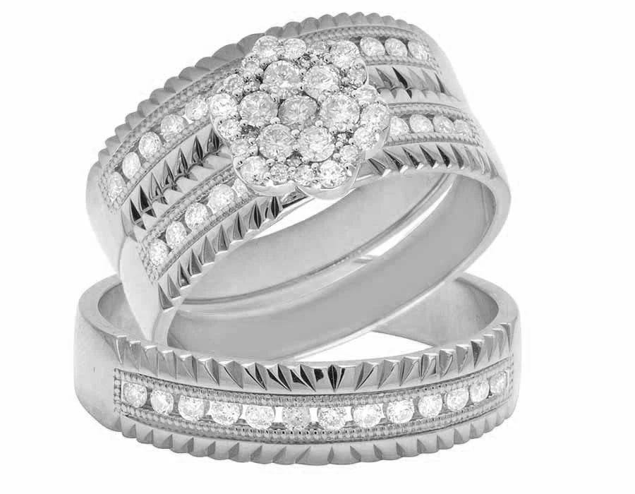 LADIES/MENS 14K WHITE GOLD REAL DIAMOND FLOWER RING: Ladies/Mens 14K White Gold Real Diamond Flower Ring Brand: None Type: Ring Material: 14K White Gold Color: White Gold Size: 7 US Accessories: None Accessories Notice: When purchasing pre-o