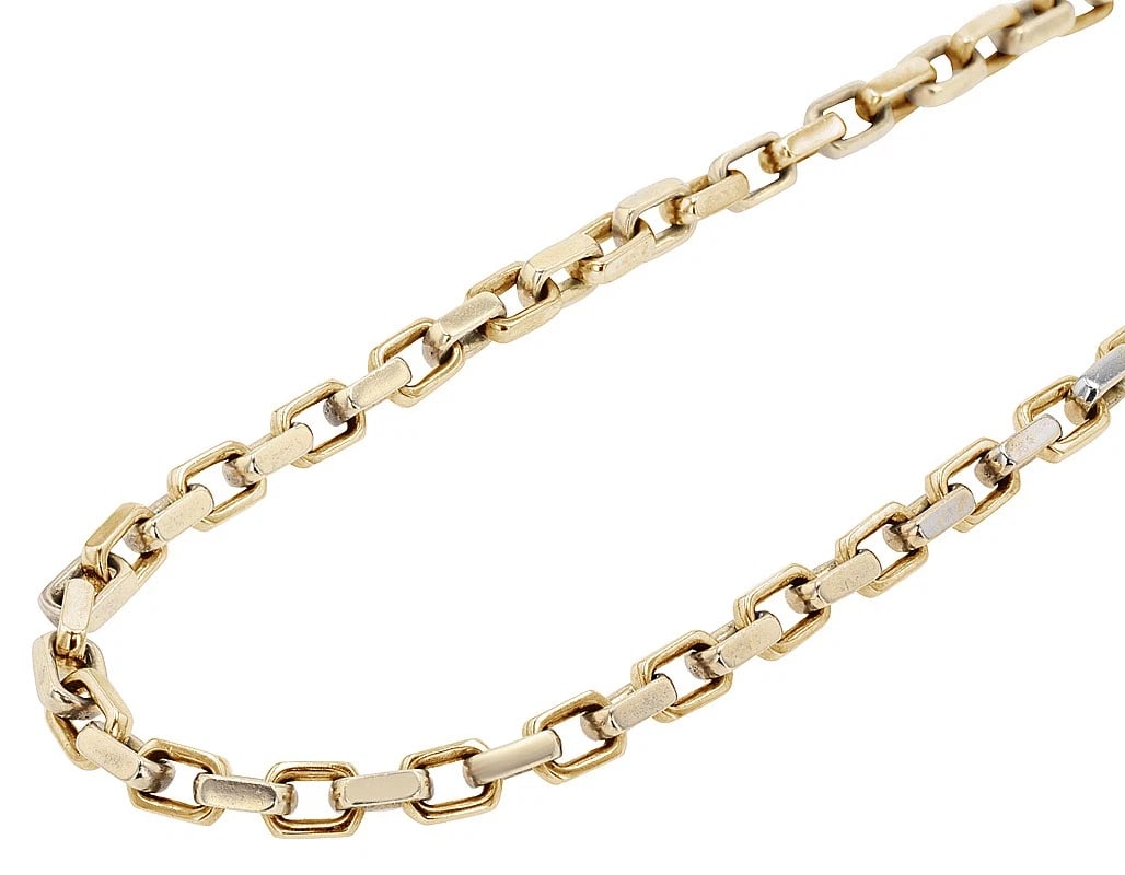 REAL SOLID CABLE LINK CHAIN NECKLACE 14K YELLOW GOLD (1 of 2)