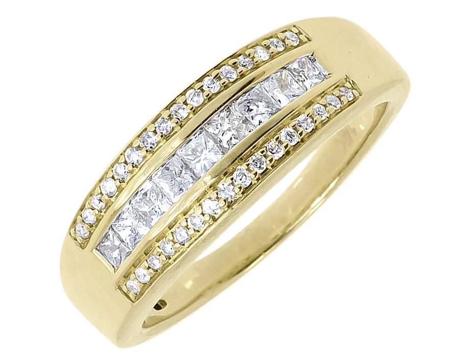 14K YELLOW GOLD ROUNG PRINCESS DIAMOND RING (1 of 4)