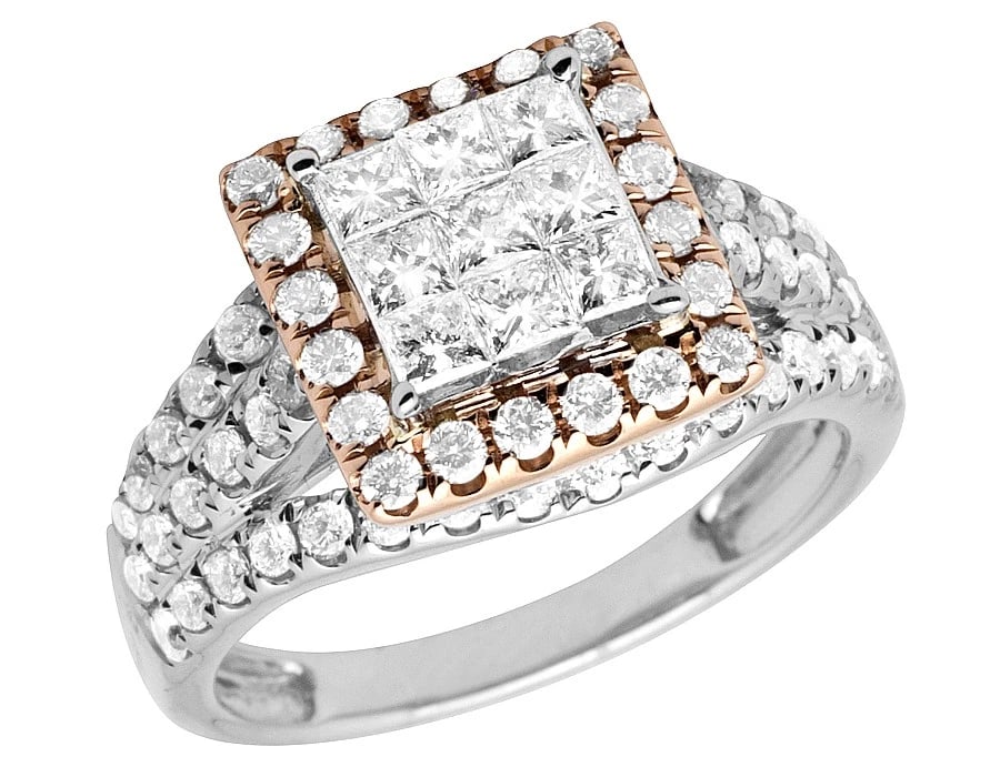 LADIES 10K TWO-TONE GOLD DIAMOND RING (1 of 5)