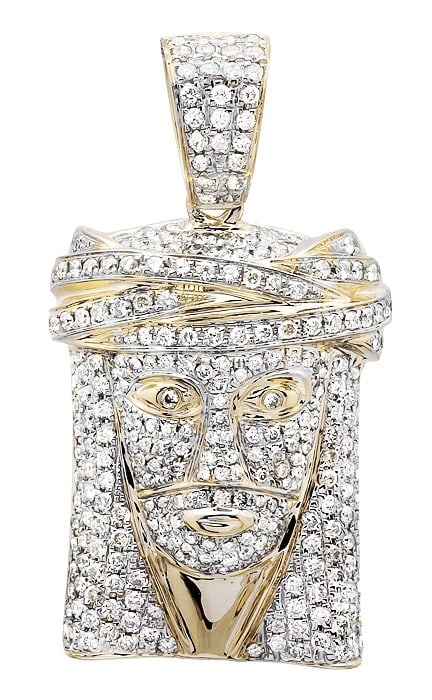 14K YELLOW GOLD PIECE GENUINE DIAMOND PENDANT (1 of 2)