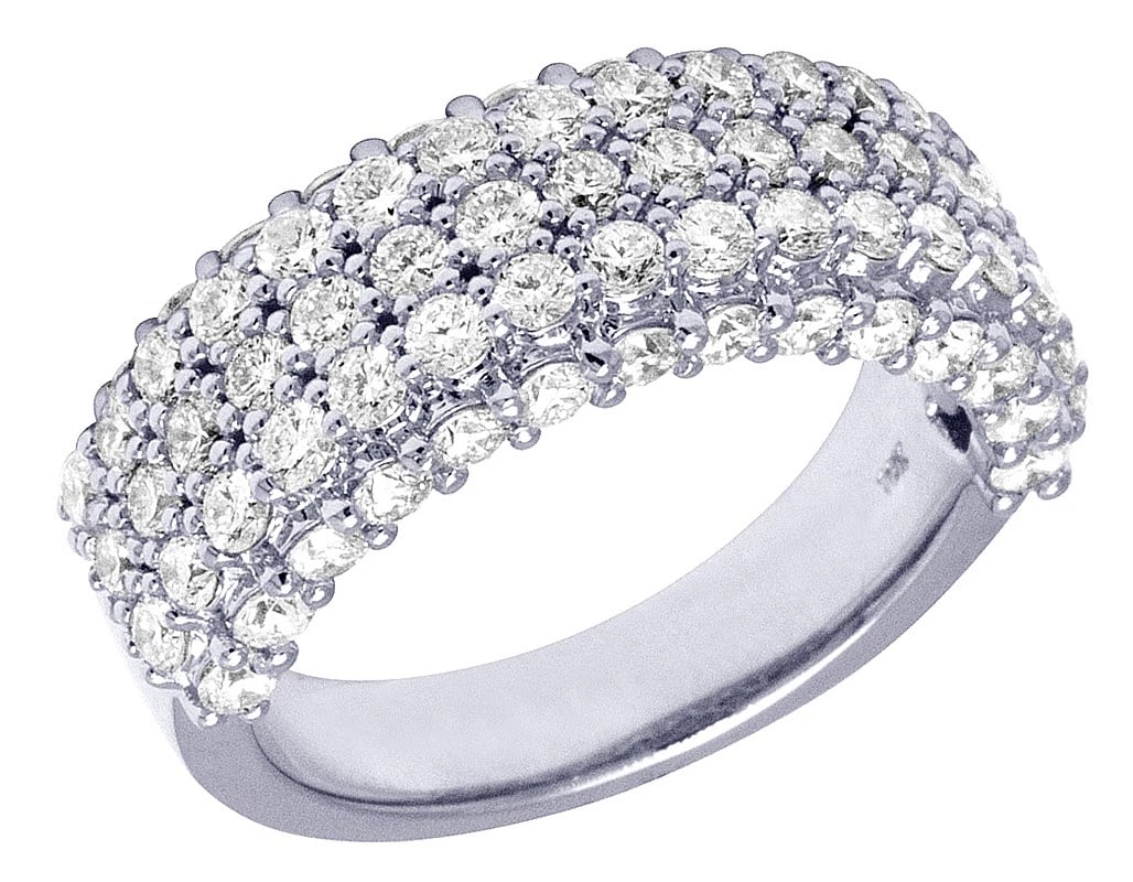 LADIES WHITE GOLD REAL DIAMOND RING (1 of 5)