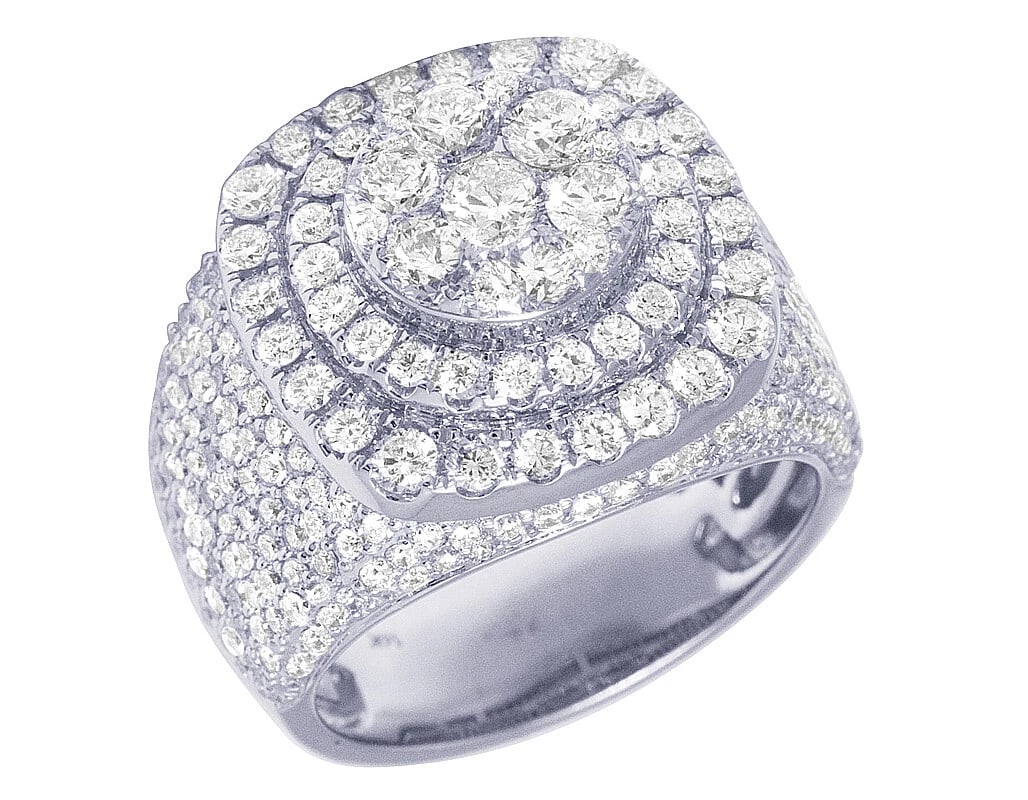 MEN'S 14K WHITE GOLD REAL DIAMOND PINKY RING: Men's 14K White Gold Real Diamond Pinky Ring Brand: None Type: Ring Material: 14K White Gold Main Stone/Creation Natural Color: White Gold Size: 10 US Accessories: None Accessories Notice: