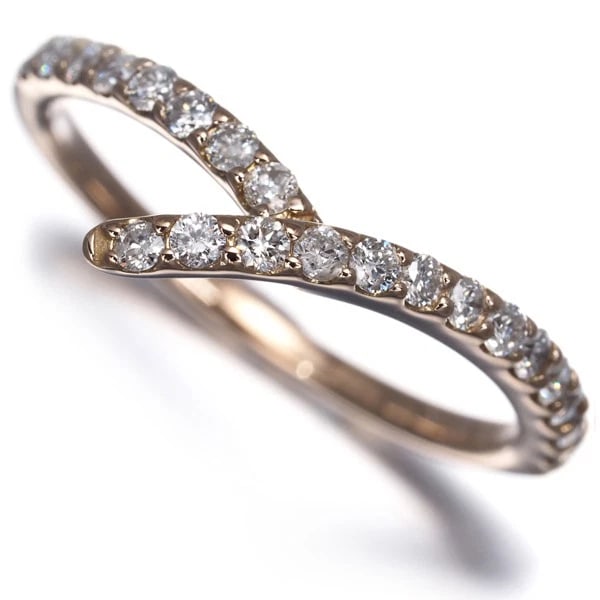 DIAMOND RING 18K 750 ROSE GOLD (1 of 3)