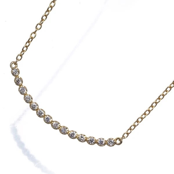 AHKAH NECKLACE DIAMOND BELIEVE YOU: AHKAH Necklace Diamond Believe You Brand: AHKAH Type: Necklace Material: 18K / 750 / Yellow Gold Main Stone/Creation Natural Color: Yellow Gold Size: Necklace length: 45 / 48cm Pendant size: