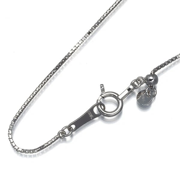 BOX CHAIN NECKLACE 18K 750 WHITE GOLD (1 of 2)