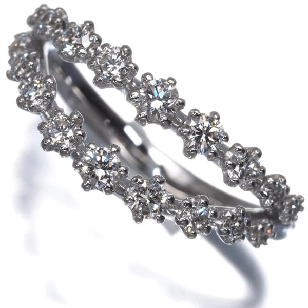 DIAMOND LAYERED RING 18K 750 WHITE GOLD (1 of 3)