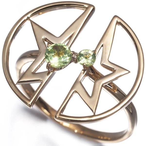 STAR JEWELRY RING PERIDOT STAR 10K 416 YELLOW GOLD (1 of 4)