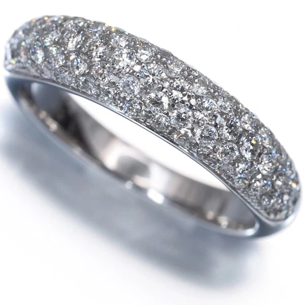 PONTE VECCHIO RING DIAMOND PAVED 18K 750 WHITE GOLD (1 of 3)